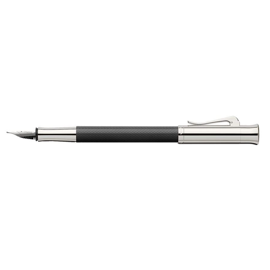 Graf-von-Faber-Castell - Fountain pen Guilloche Black Oblique/ Medium