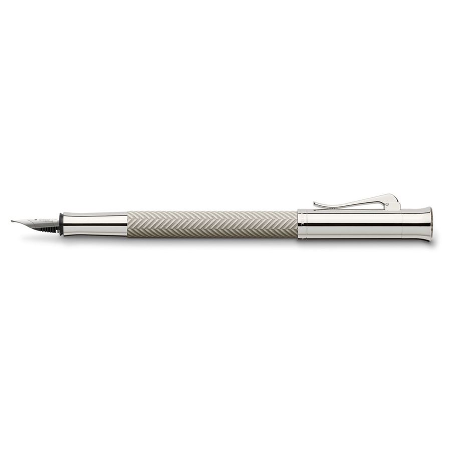 Graf-von-Faber-Castell - Fountain pen Guilloche Ciselé Light Grey EF